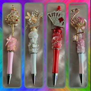4 Decorative Jeweled Ballpoint Pens - $18.00 for choice of one